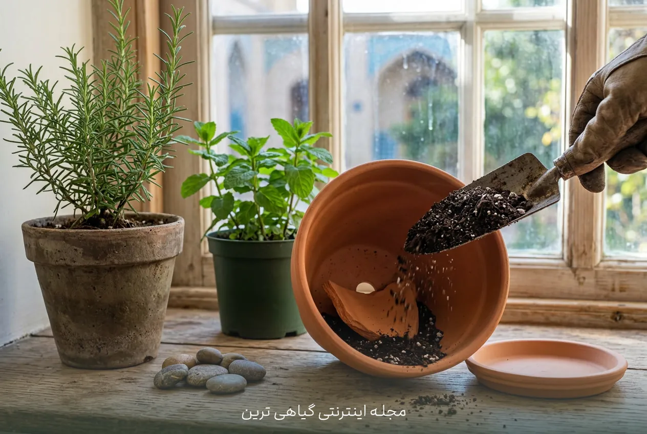 نور، دما و آبیاری مناسب برای گیاهان دارویی گلدانی