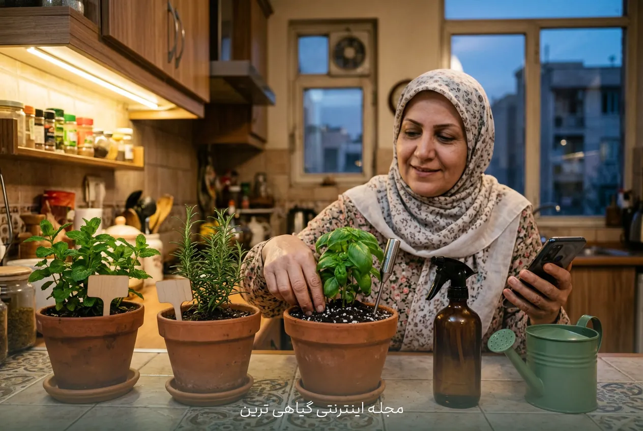 راهنمای تصویری کاشت گیاهان دارویی در گلدان