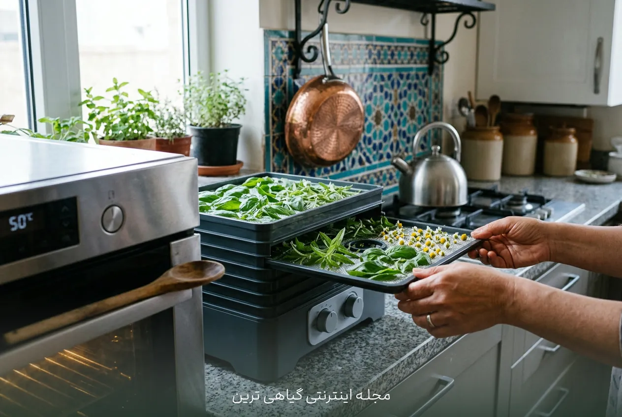 خشک‌کردن گیاهان در خشک‌کن خانگی با دمای ملایم