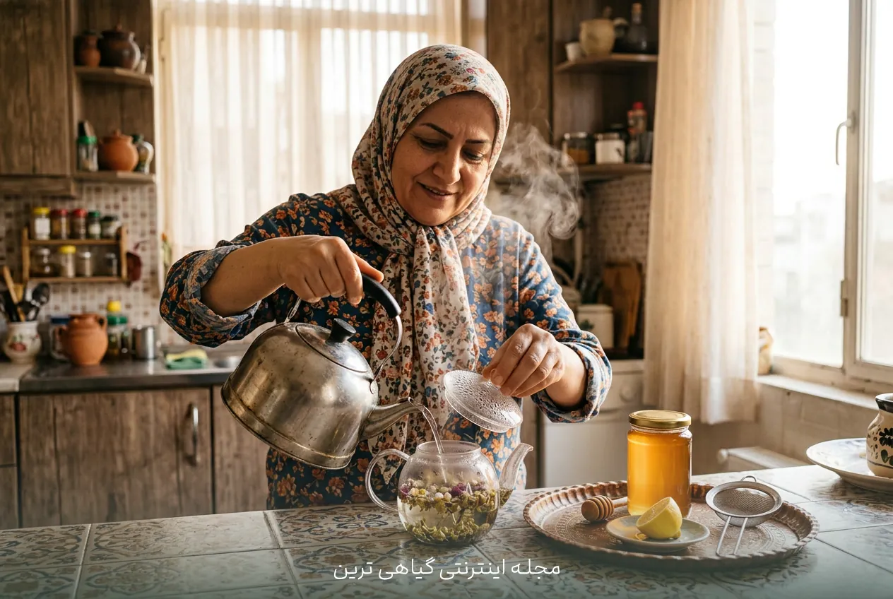 مراحل پایه دمکردن دمنوش گیاهی به صورت قدمبهقدم