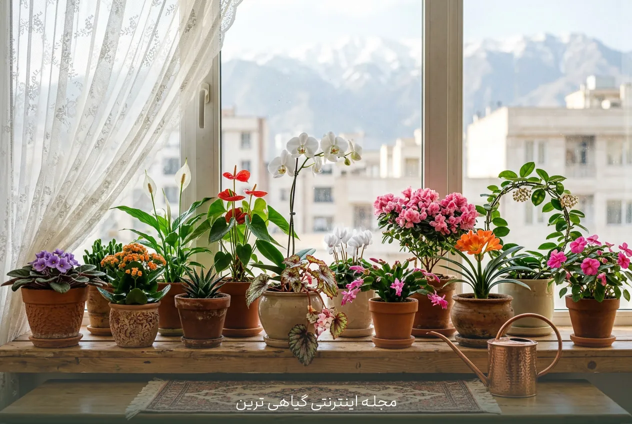 راهنمای تصویری انتخاب بهترین گیاهان آپارتمانی گلدار
