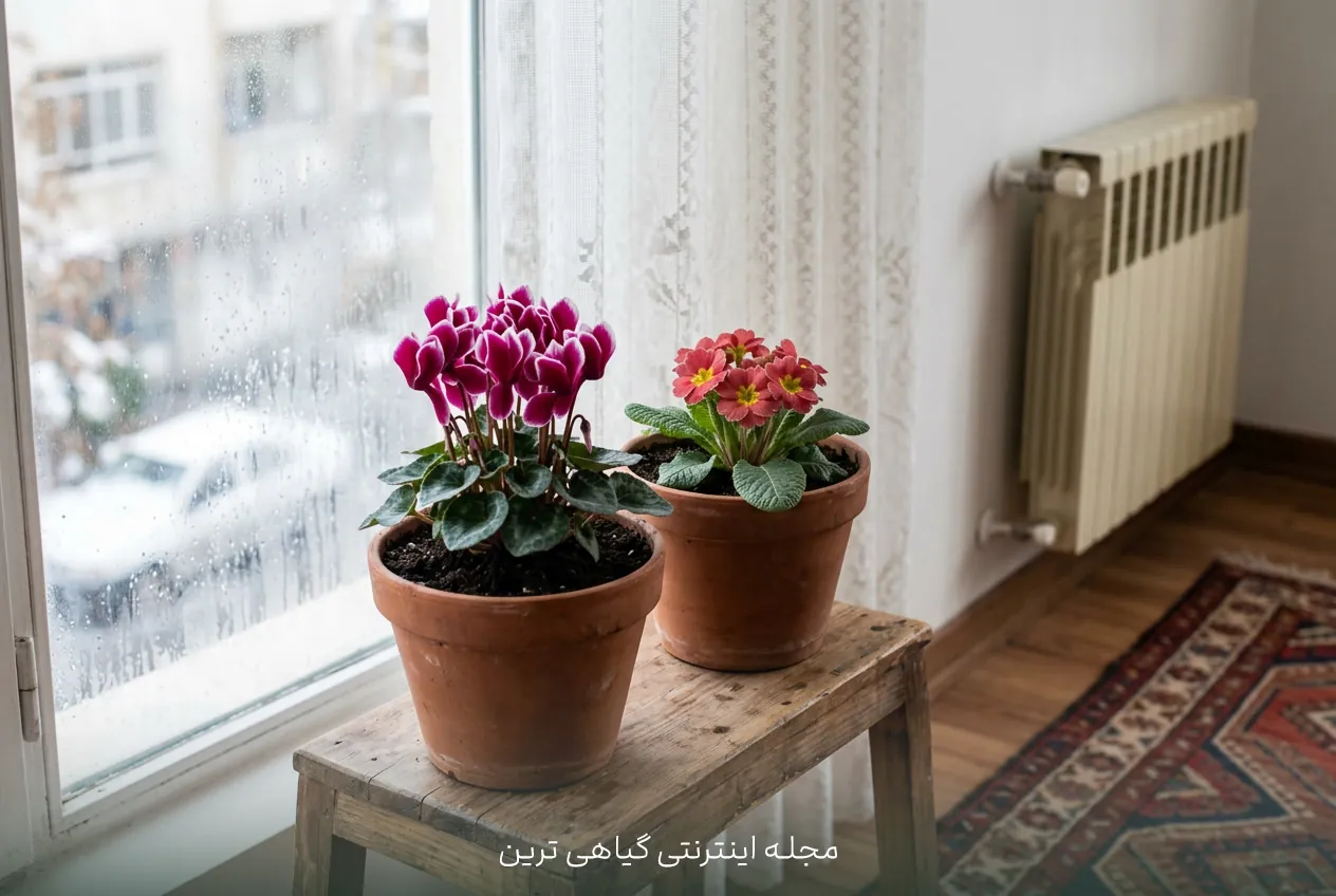 نور مناسب زمستان و بهترین جای‌گذاری گلدان